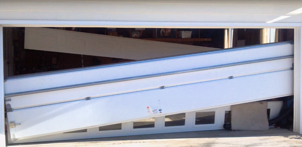 Technicians performing a garage door replacement in Arcadia, Florida, showcasing a modern and durable garage door installation.